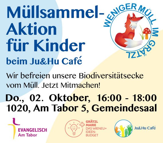 Müll sammeln beim Ju&Hu Café